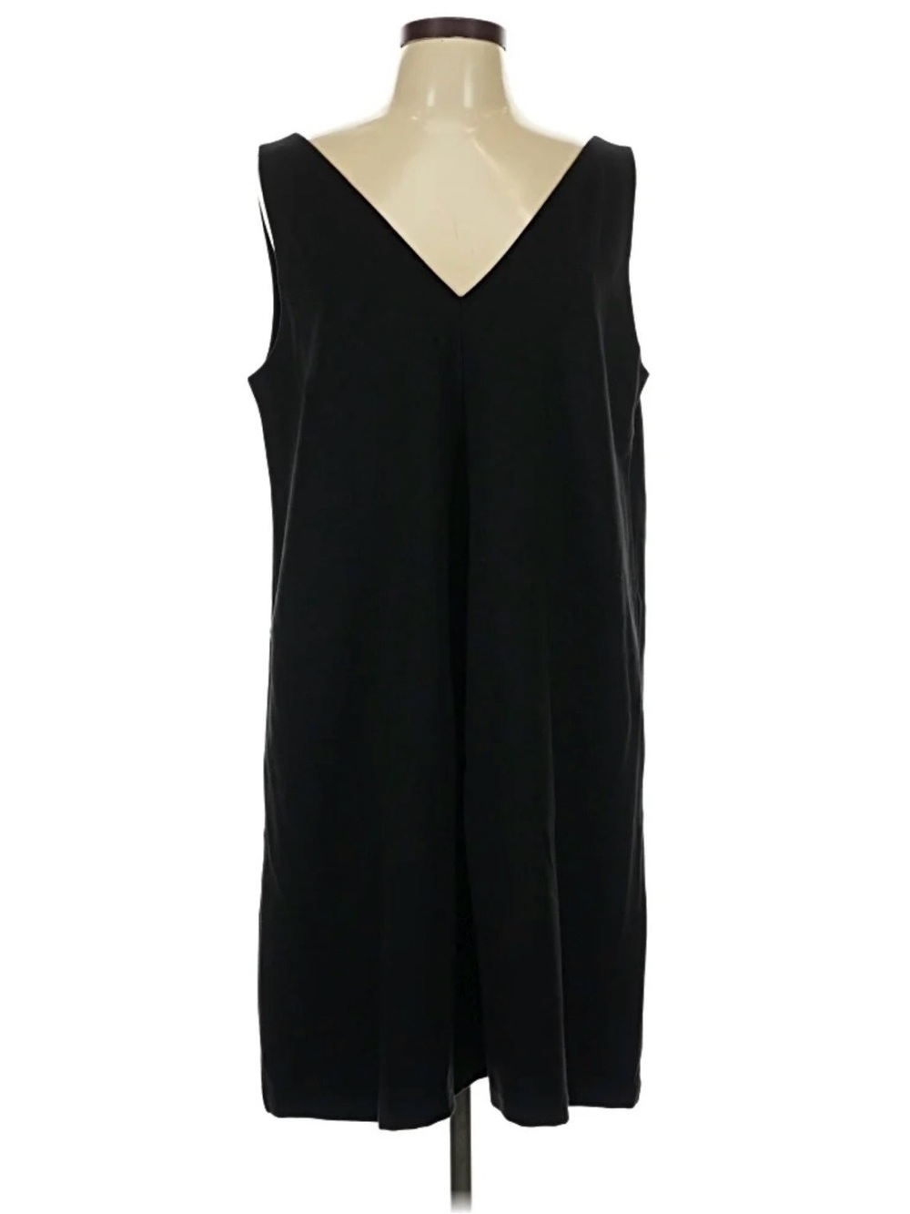 Everlane Black Sleeveless V-Neck Midi Dress